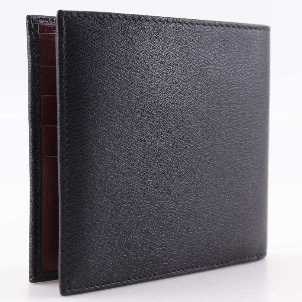 LOEWE Bifold Wallet 103.30.302 leather black Bill Compartment anagram mens Used Authentic
