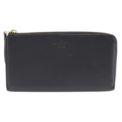 LOUIS VUITTON Long Wallet Purse leather black P comet Women Used Authentic