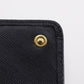 PRADA Long Wallet Purse 1M1132 Safiano black Women Used Authentic