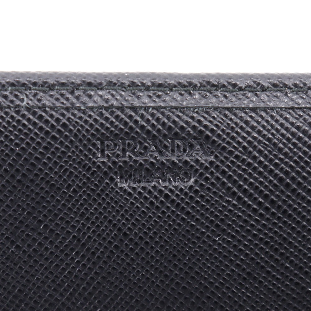 PRADA Long Wallet Purse 1M1132 Safiano black Women Used Authentic