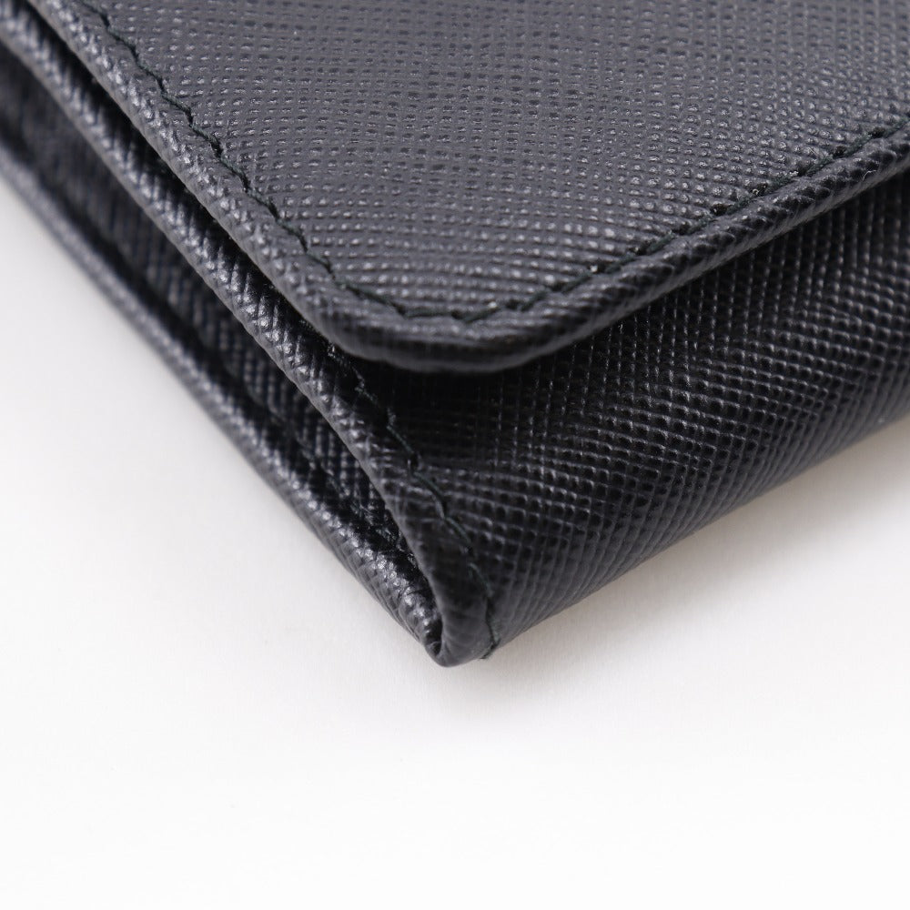 PRADA Long Wallet Purse 1M1132 Safiano black Women Used Authentic