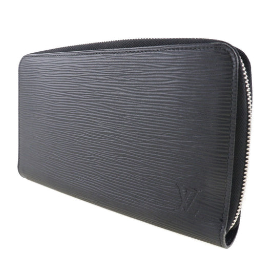 LOUIS VUITTON Long Wallet Purse M60632 Epi Leather black Zippy Organizer mens Used Authentic