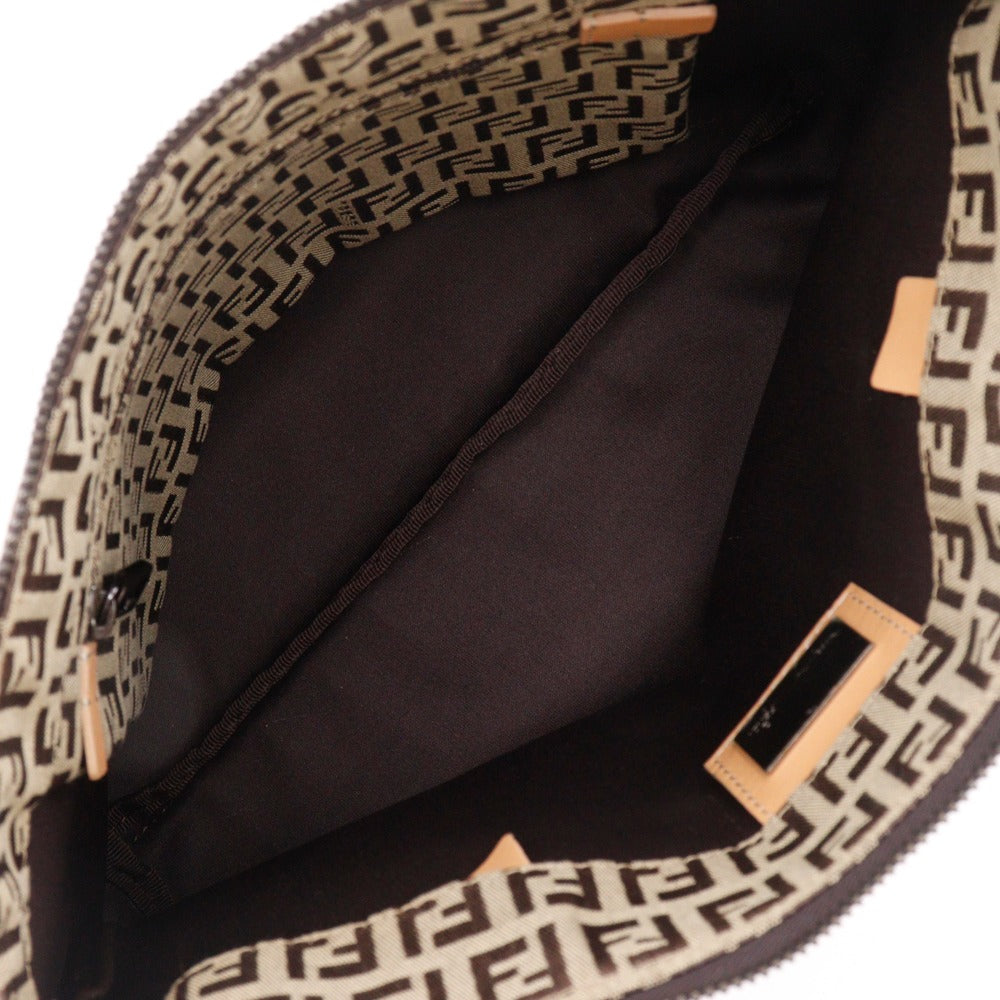 FENDI Tote Bag 8BH022 canvas Brown Zucchino Women Used Authentic