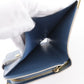 LOUIS VUITTON Bifold Wallet M91829 Goatskin blue Suhali line Compact zip Women Used Authentic