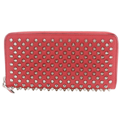 Christian Louboutin Long Wallet Purse 1185059 Calfskin pink Spike studs Panettone