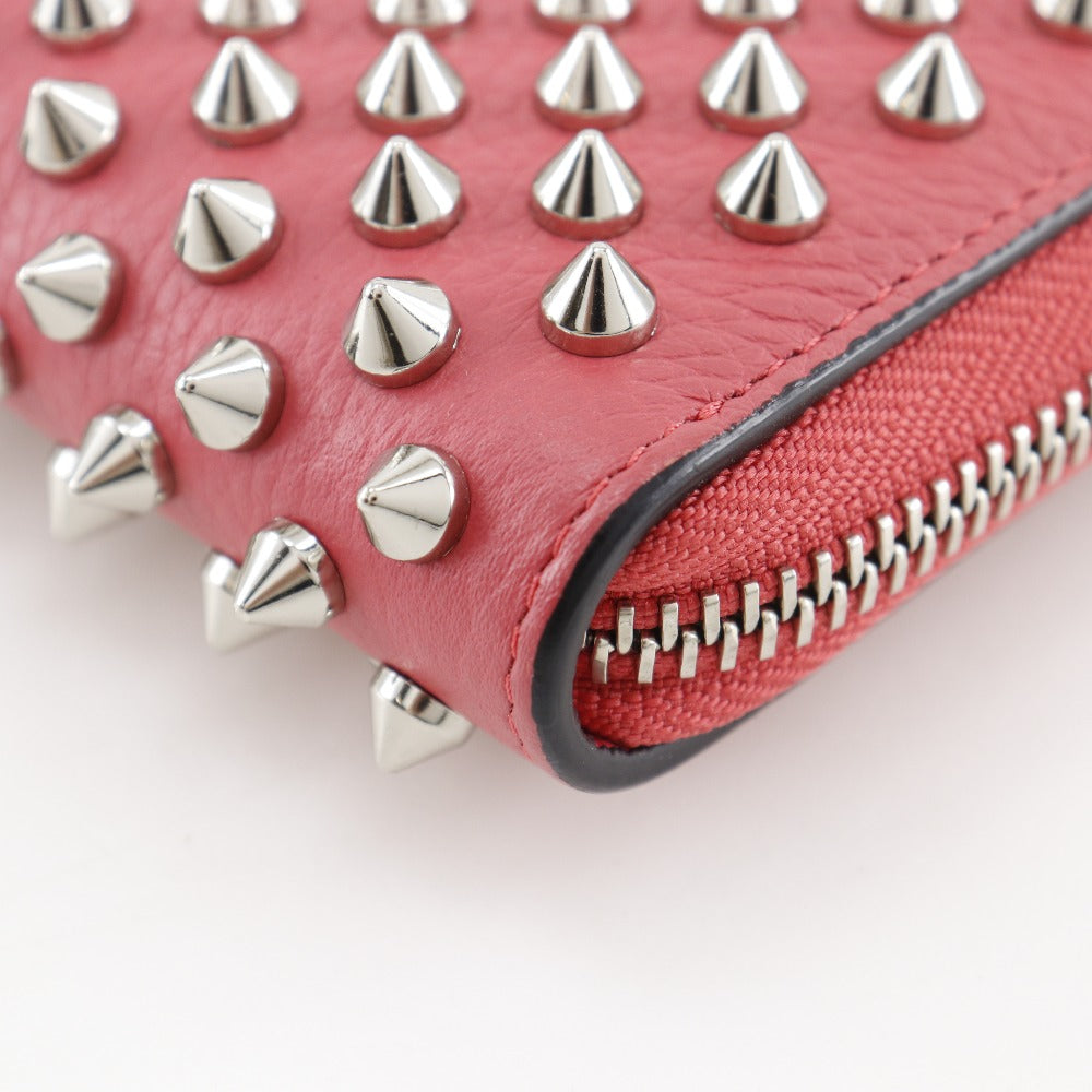 Christian Louboutin Long Wallet Purse 1185059 Calfskin pink Spike studs Panettone