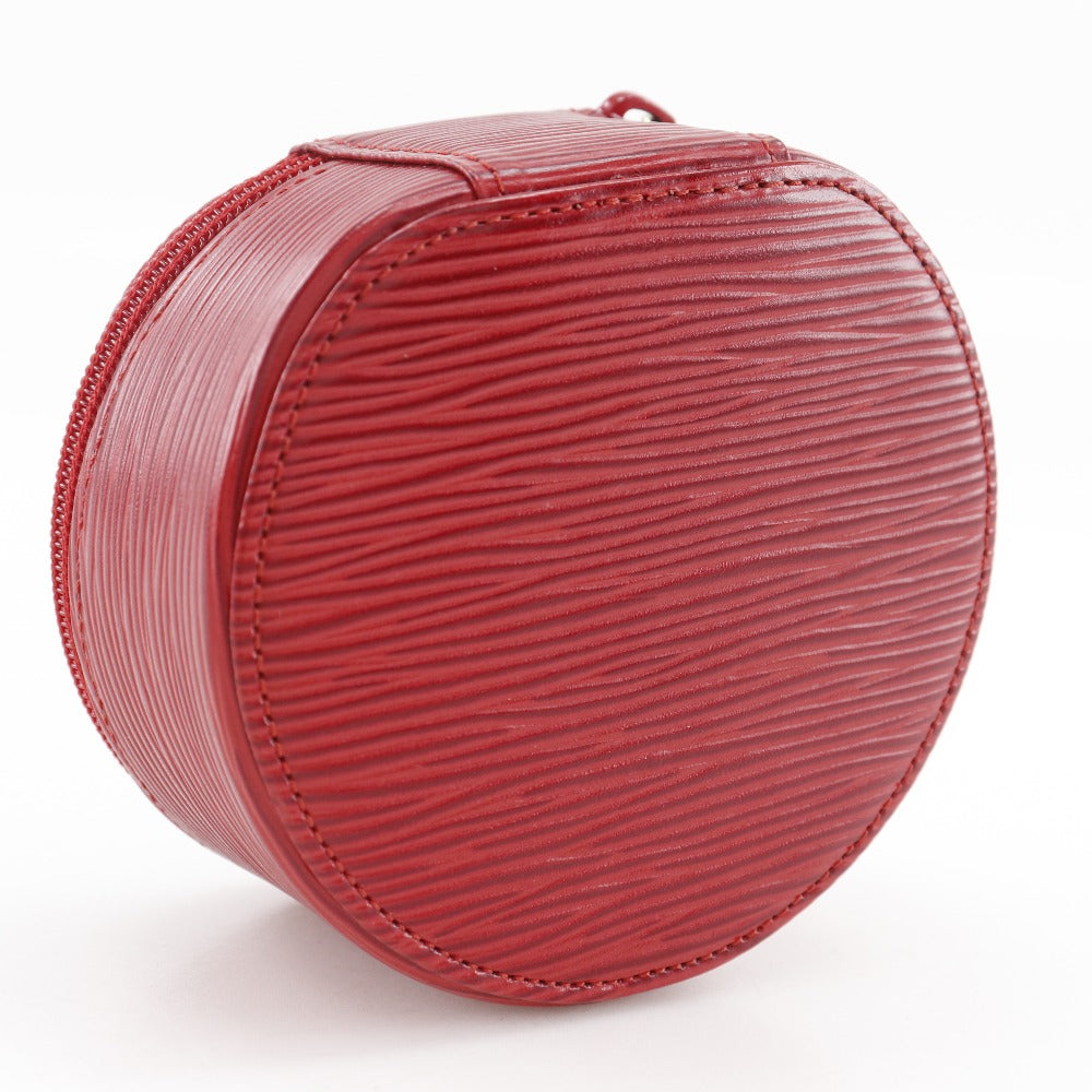 LOUIS VUITTON Pouch M48217 Epi Leather Red Jewelry case Ecran Bijoux 10 Women Used Authentic