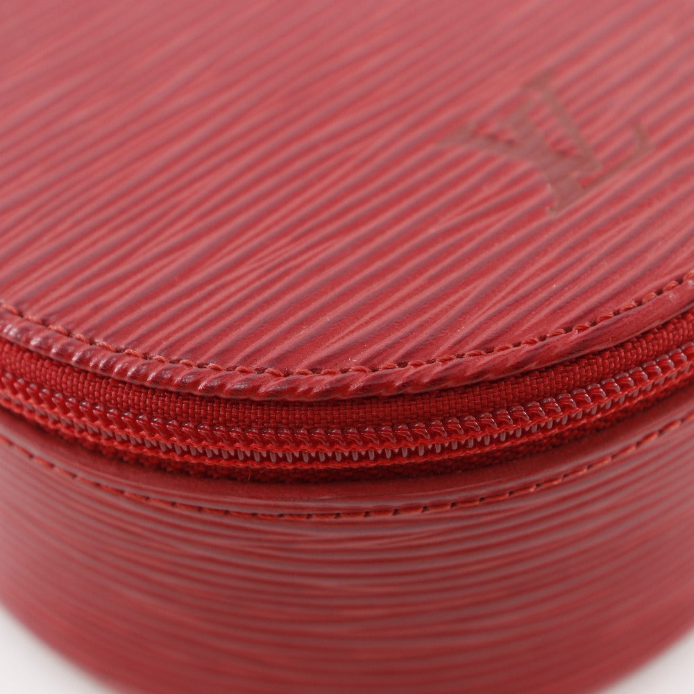 LOUIS VUITTON Pouch M48217 Epi Leather Red Jewelry case Ecran Bijoux 10 Women Used Authentic