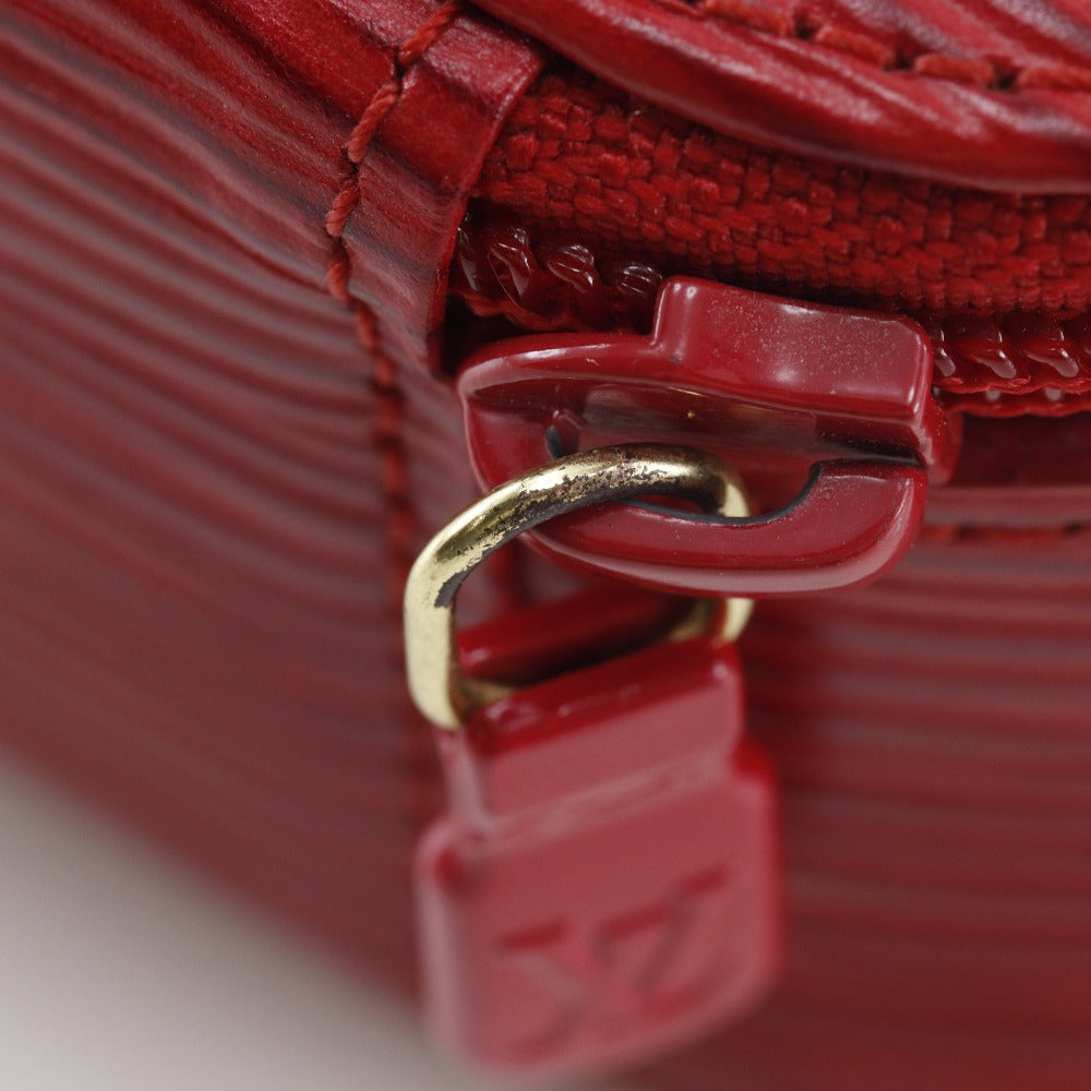 LOUIS VUITTON Pouch M48217 Epi Leather Red Jewelry case Ecran Bijoux 10 Women Used Authentic