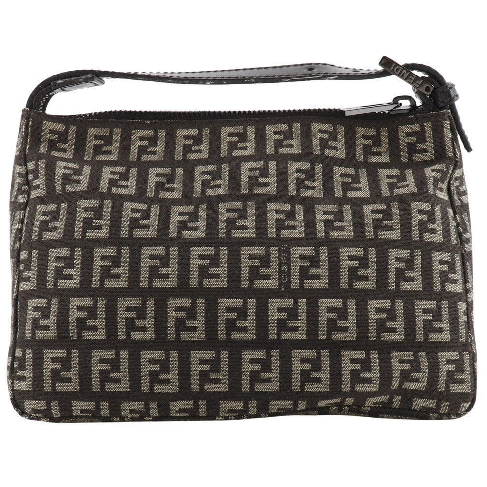 FENDI Pouch 8N0001 canvas Brown Mini bag Accessory pouch Zucchino Women Used Authentic