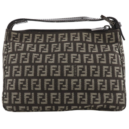FENDI Pouch 8N0001 canvas Brown Mini bag Accessory pouch Zucchino Women Used Authentic