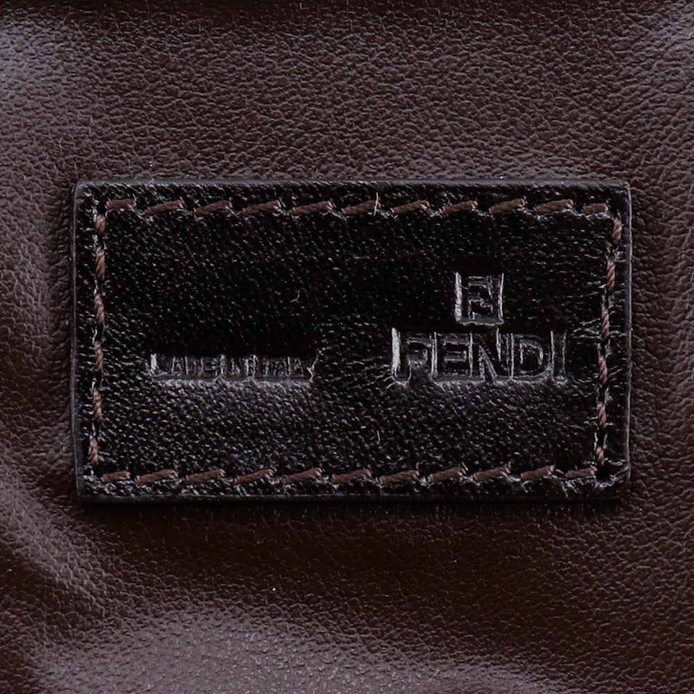FENDI Pouch 8N0001 canvas Brown Mini bag Accessory pouch Zucchino Women Used Authentic