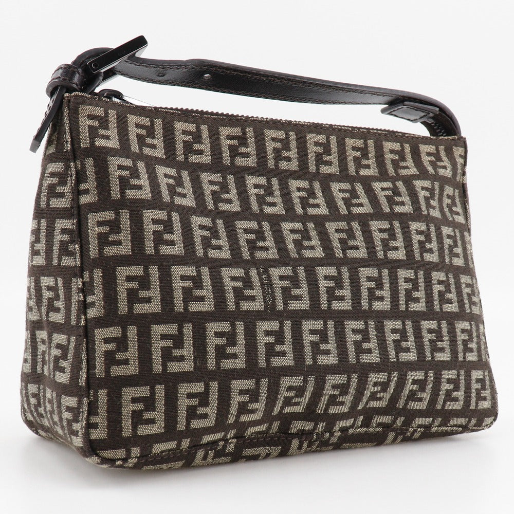 FENDI Pouch 8N0001 canvas Brown Mini bag Accessory pouch Zucchino Women Used Authentic