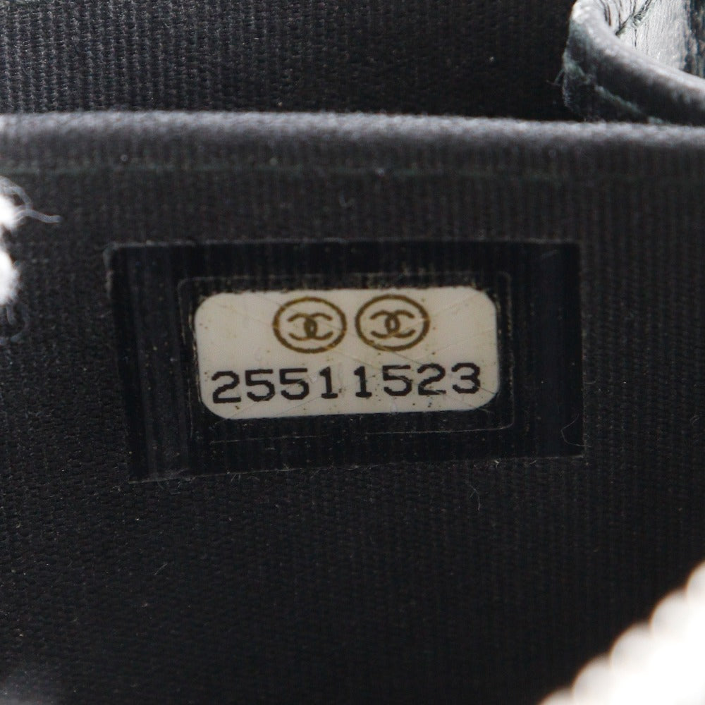 CHANEL Coin case A82551 lambskin black Camelia