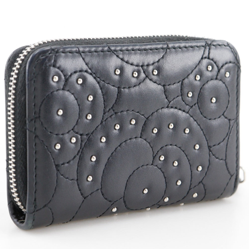 CHANEL Coin case A82551 lambskin black Camelia