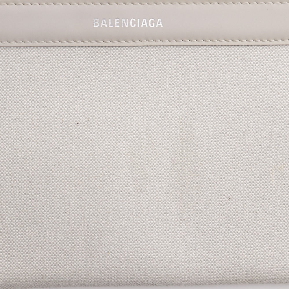BALENCIAGA Tote Bag 339933 canvas Light gray Navy kabas S