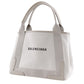 BALENCIAGA Tote Bag 339933 canvas Light gray Navy kabas S