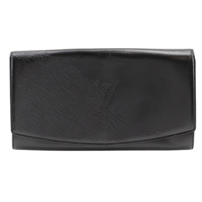 LOUIS VUITTON Clutch bag M63962 leather black Opera line Aegean mens(Unisex) Used Authentic