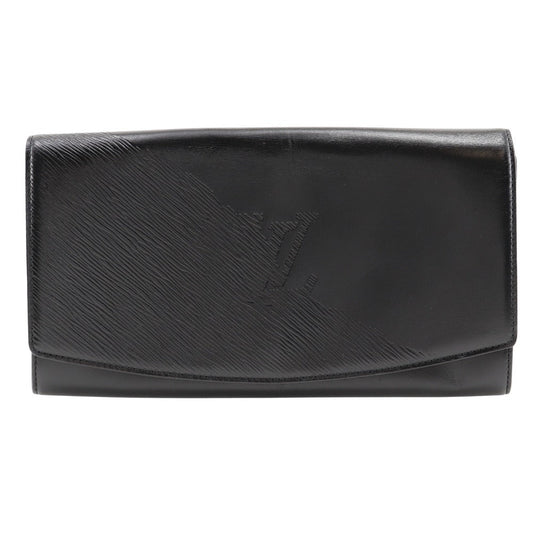 LOUIS VUITTON Clutch bag M63962 leather black Opera line Aegean mens(Unisex) Used Authentic
