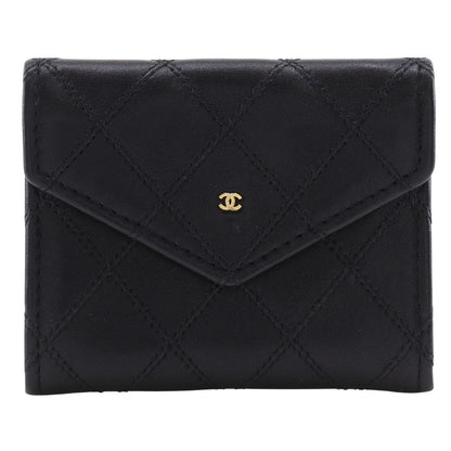 CHANEL Coin case Calfskin black COCO Mark Bicolole