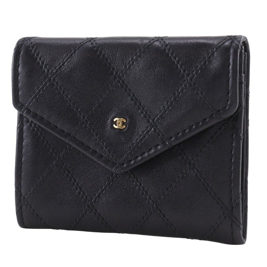 CHANEL Coin case Calfskin black COCO Mark Bicolole