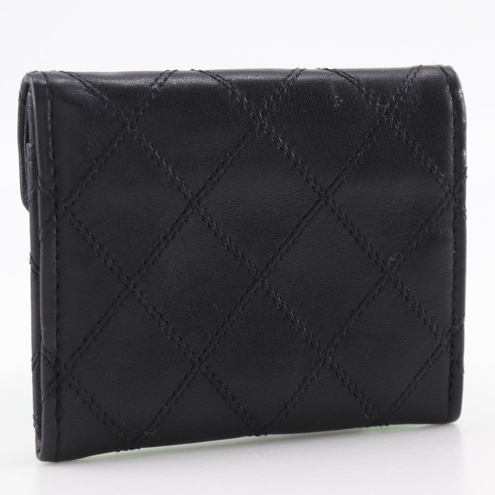 CHANEL Coin case Calfskin black COCO Mark Bicolole
