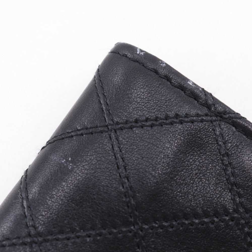 CHANEL Coin case Calfskin black COCO Mark Bicolole