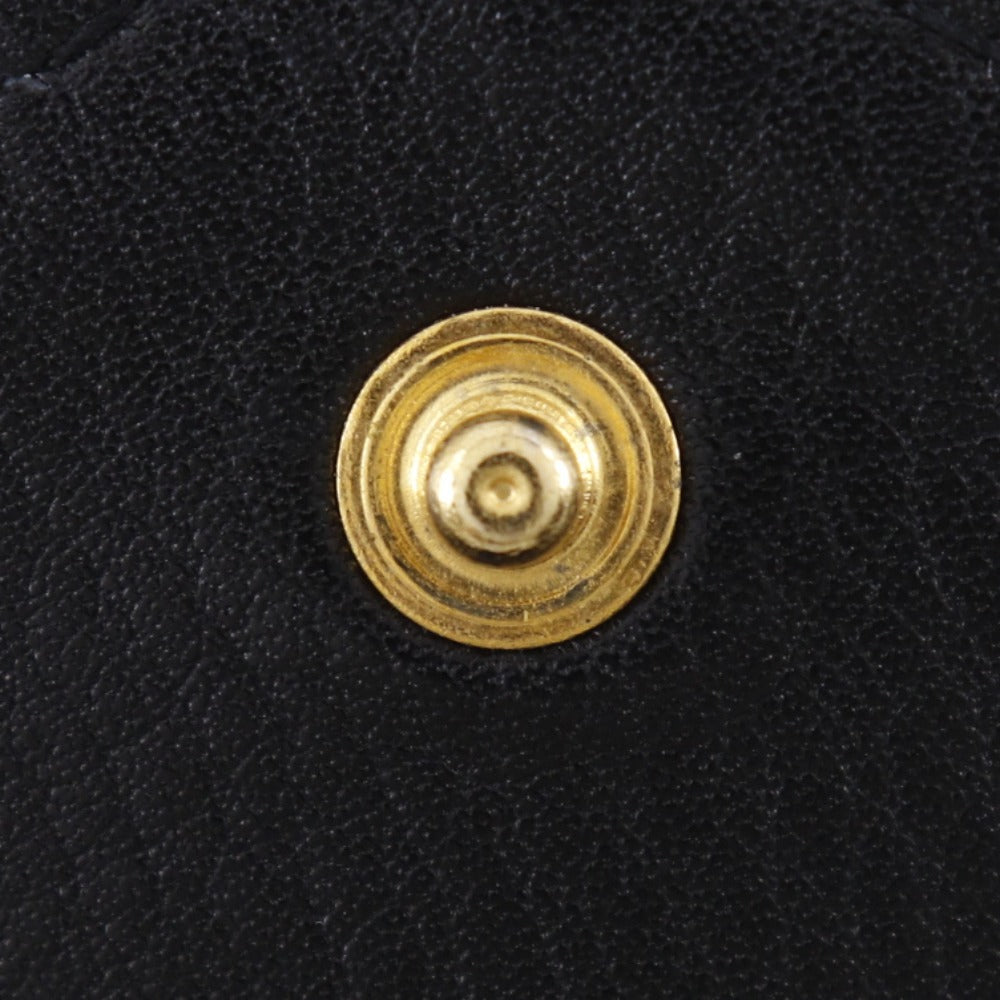 CHANEL Coin case Calfskin black COCO Mark Bicolole