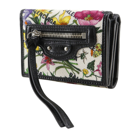 GUCCI Tri-fold wallet 681708 canvas Black / multicolor Balenciaga collaboration Neo Classic Mini Wallet