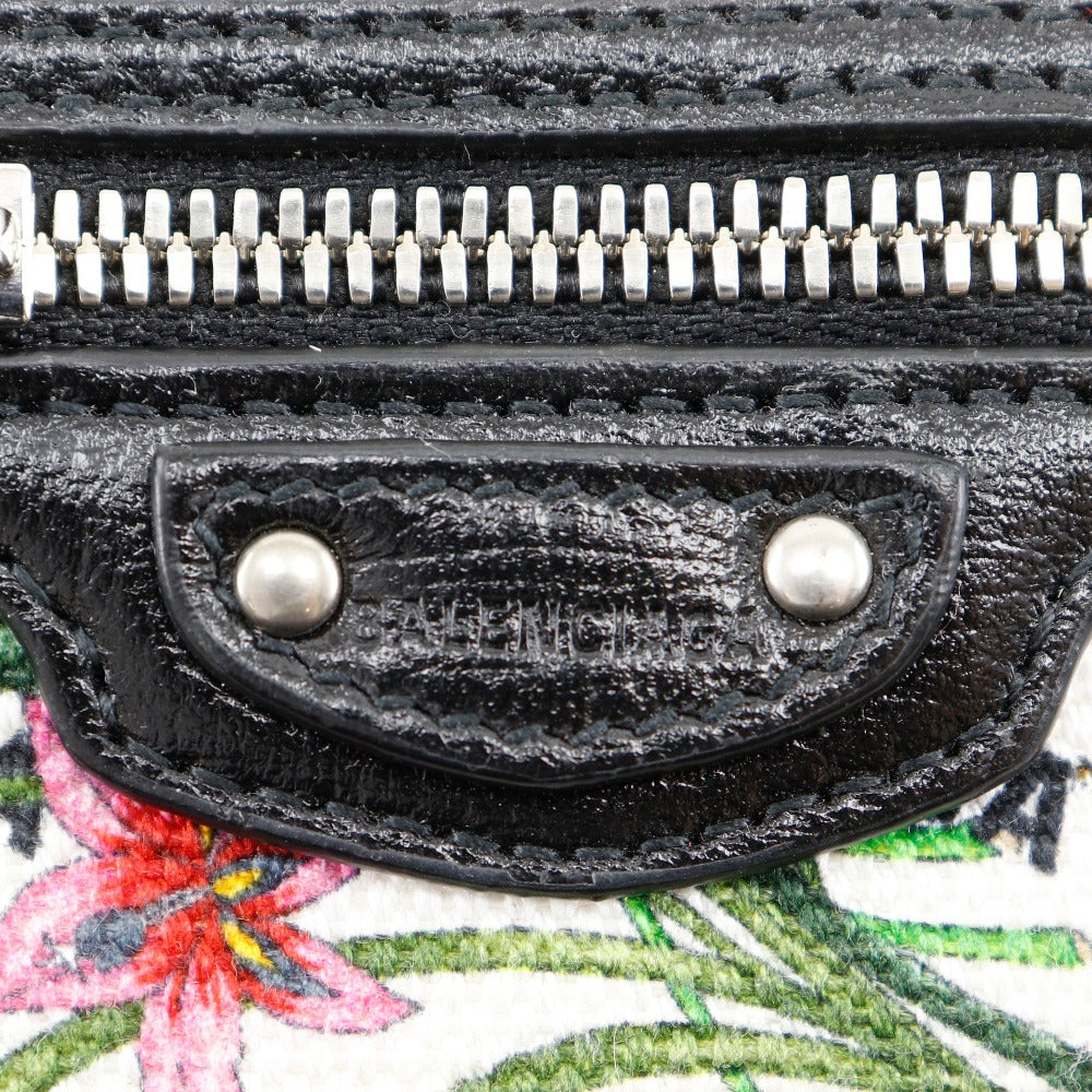 GUCCI Tri-fold wallet 681708 canvas Black / multicolor Balenciaga collaboration Neo Classic Mini Wallet