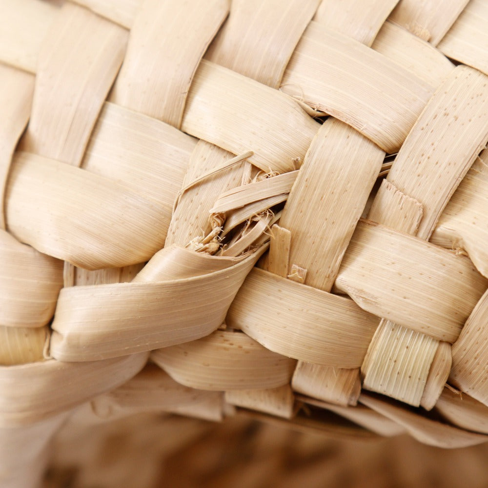 LOEWE Tote Bag Raffia, Leather Brown Basket bag Basket bag small