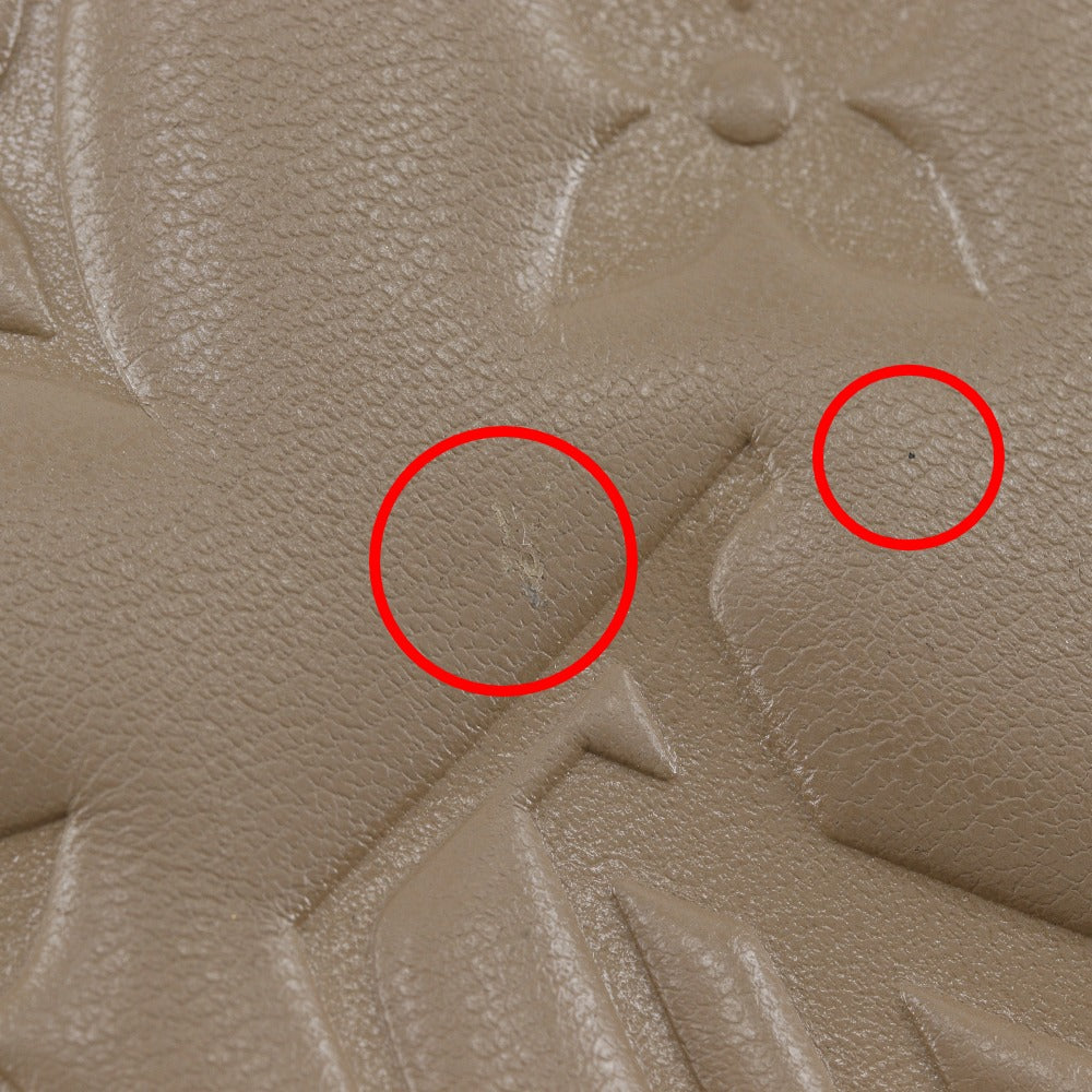 LOUIS VUITTON Long Wallet Purse M81511 lambskin beige Monogram Coussin Zippy wallet