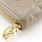 LOUIS VUITTON Long Wallet Purse M81511 lambskin beige Monogram Coussin Zippy wallet