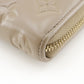 LOUIS VUITTON Long Wallet Purse M81511 lambskin beige Monogram Coussin Zippy wallet