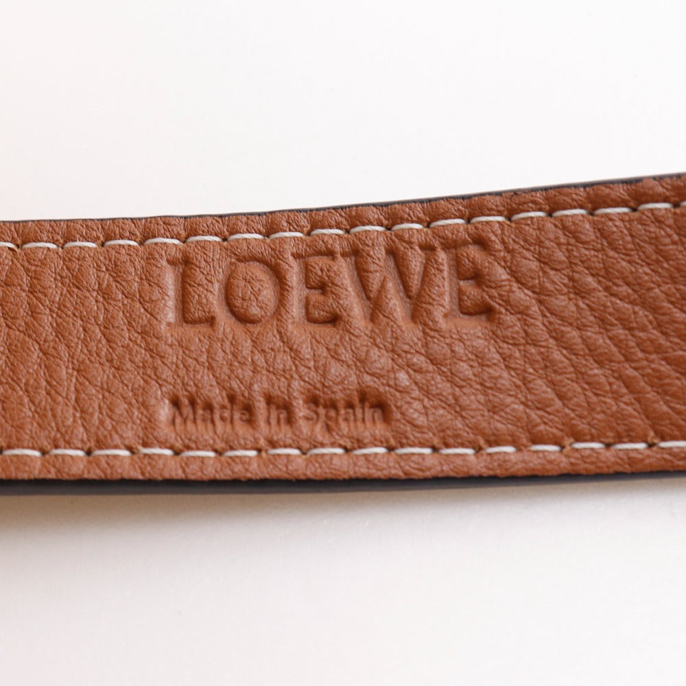 LOEWE Tote Bag Raffia, Leather Brown Basket bag Basket bag small