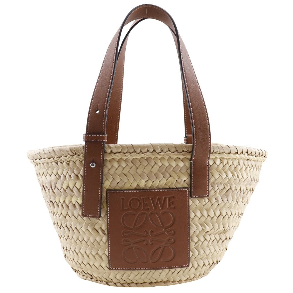 LOEWE Tote Bag Raffia, Leather beige Basket bag Basket bag small