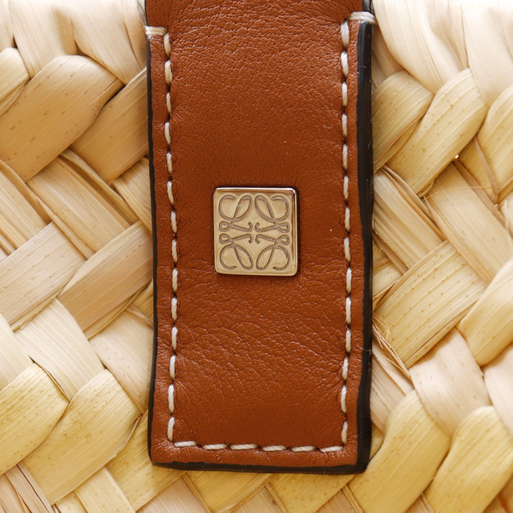 LOEWE Tote Bag Raffia, Leather beige Basket bag Basket bag small