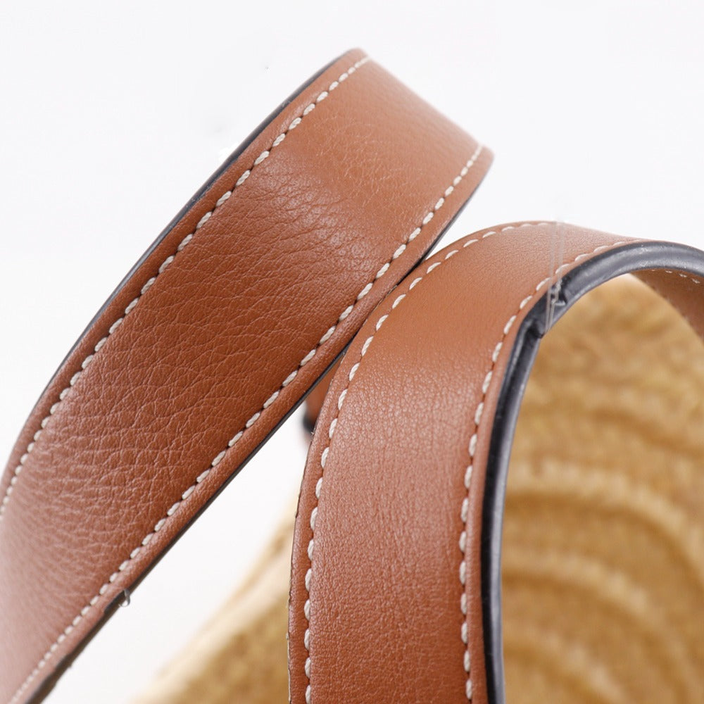 LOEWE Tote Bag Raffia, Leather beige Basket bag Basket bag small