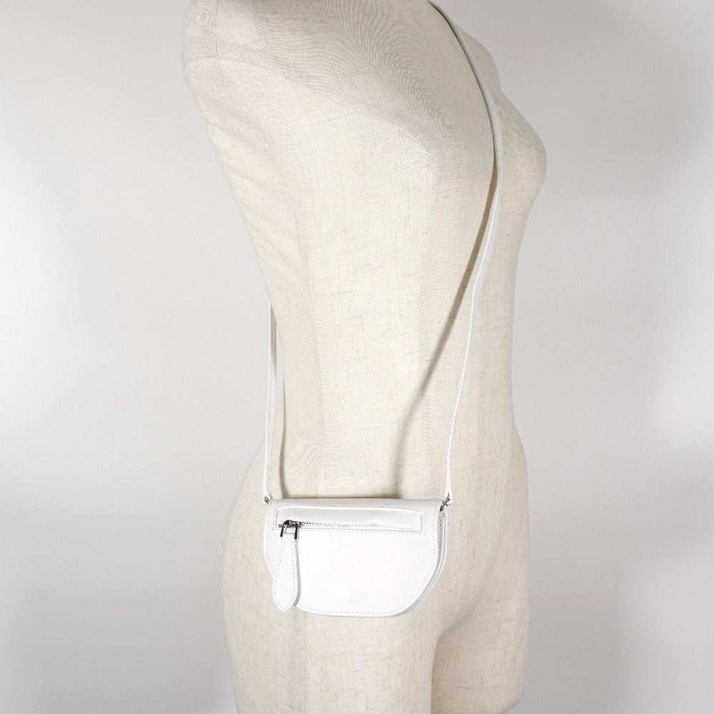 BURBERRY Shoulder Bag leather White Olympia Mini Shoulder Women Used Authentic