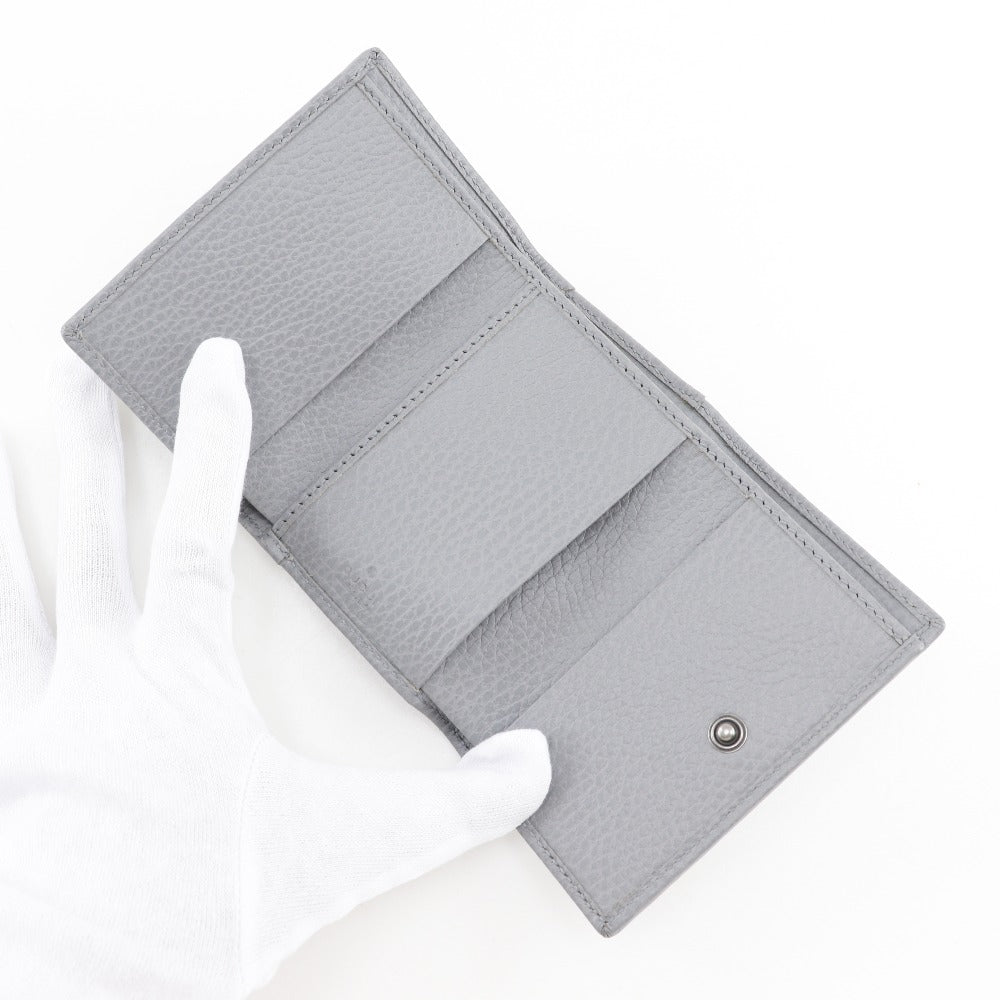 GUCCI Tri-fold wallet 644407 Calf leather gray GG Marmont