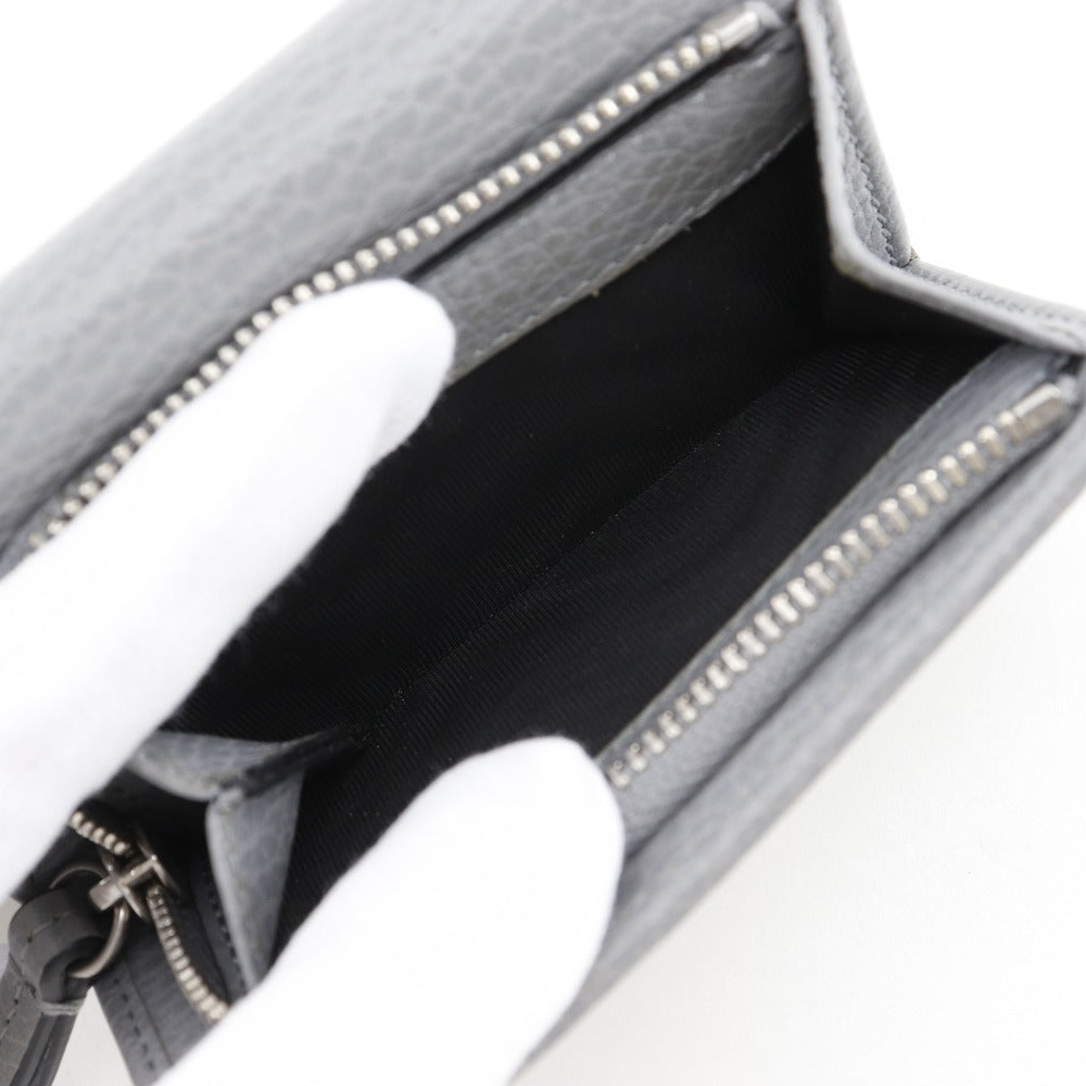 GUCCI Tri-fold wallet 644407 Calf leather gray GG Marmont