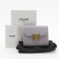 CELINE Tri-fold wallet leather purple Small flap wallet Triomphe