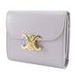 CELINE Tri-fold wallet leather purple Small flap wallet Triomphe