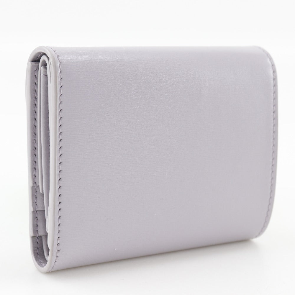 CELINE Tri-fold wallet leather purple Small flap wallet Triomphe