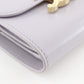 CELINE Tri-fold wallet leather purple Small flap wallet Triomphe