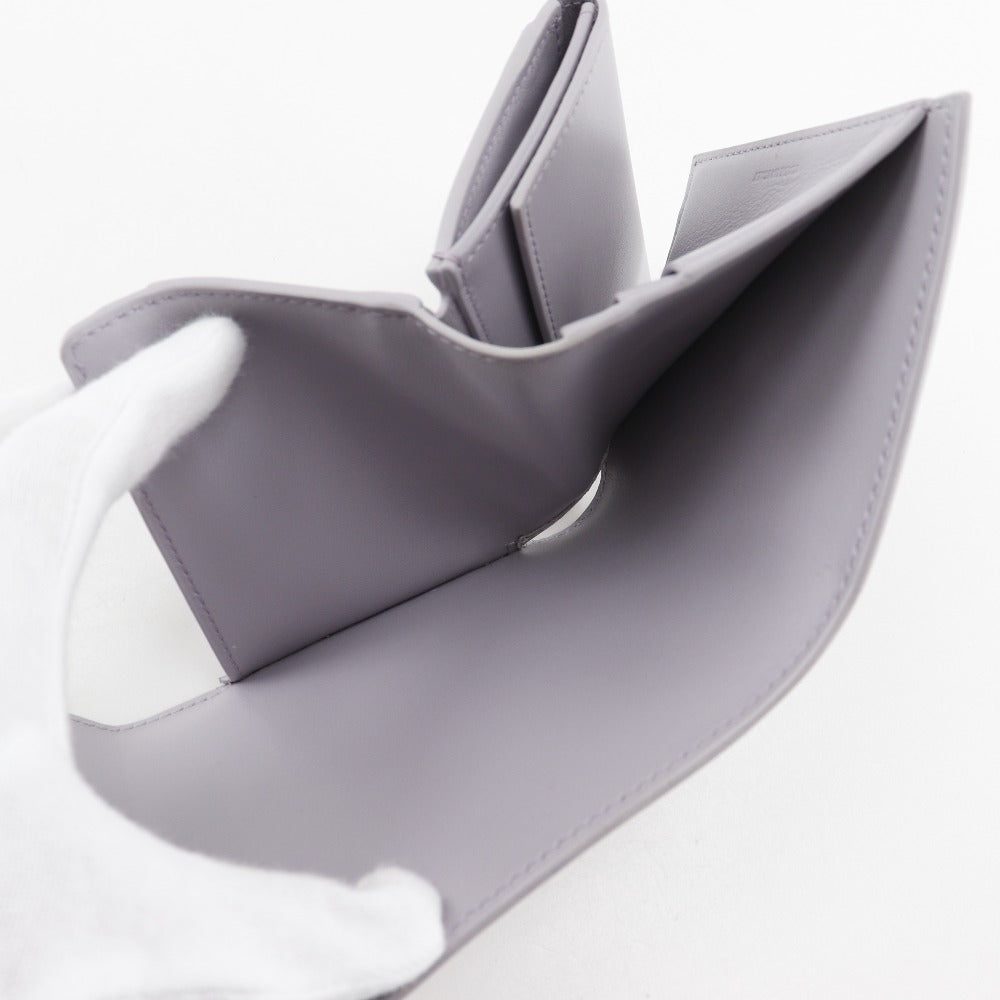 CELINE Tri-fold wallet leather purple Small flap wallet Triomphe