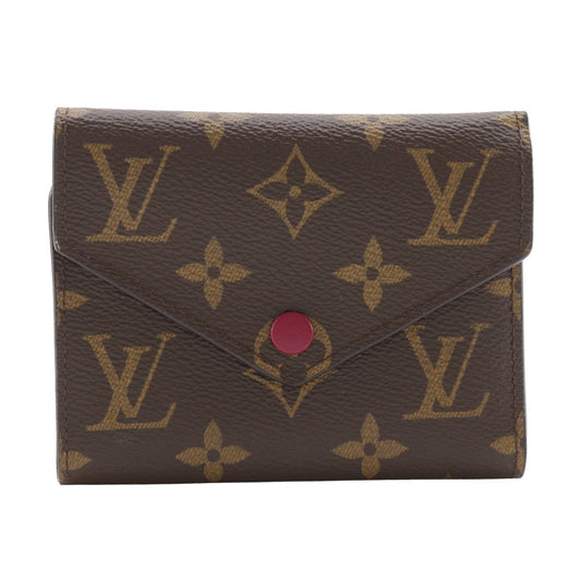 LOUIS VUITTON Tri-fold wallet M41938 Monogram canvas wine-red Fuchsia Portefeuille Victorine