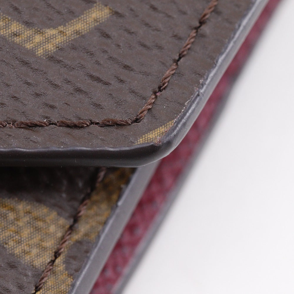 LOUIS VUITTON Tri-fold wallet M41938 Monogram canvas wine-red Fuchsia Portefeuille Victorine