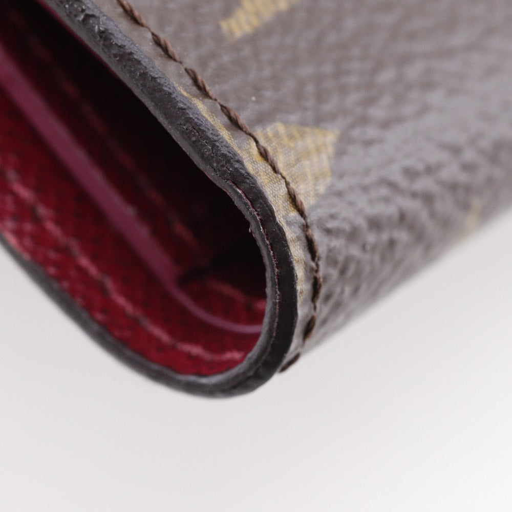 LOUIS VUITTON Tri-fold wallet M41938 Monogram canvas wine-red Fuchsia Portefeuille Victorine