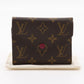 LOUIS VUITTON Tri-fold wallet M41938 Monogram canvas wine-red Fuchsia Portefeuille Victorine